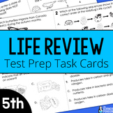 Life Review Test Prep Task Cards + Digital Resource Option