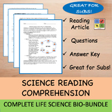 Life Science/BIO BUNDLE - Reading Passage and Questions (E