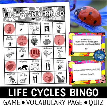 Preview of Life Cycles Organisms and Environments Bingo Game