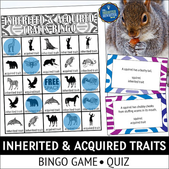 Preview of Inherited and Acquired Physical Traits Bingo Game