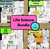 Life Science Bundle- cells, photosynthesis, species, food 