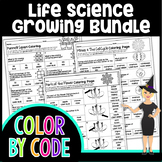 Middle School Life Science Color By Number Growing Bundle