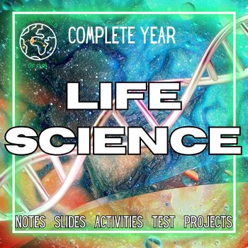 Preview of Life Science Curriculum Year Bundle | Google Slides Digital Biology Resource