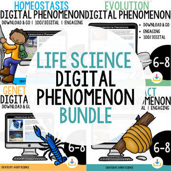 Preview of Life Science Digital Phenomenon Lessons Bundle