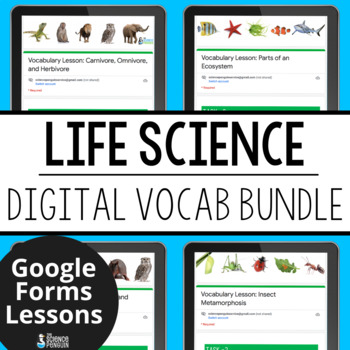 Preview of Life Science Digital Vocabulary Resource Bundle | 3rd Grade 4th Grade 5th Grade