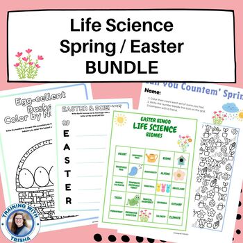 Preview of Life Science Easter / Spring Vocabulary and Activity Sheet Bundle