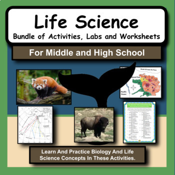 Preview of Life Science Bundle: Activities Labs and Worksheets for Biology or Life Science