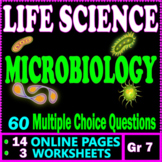 Life Science. Microbiology. 3 Worksheets. 60 Questions. Gr