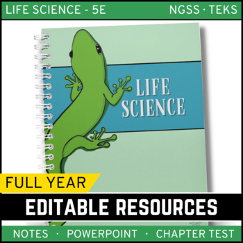 Preview of Life Science Notes, PowerPoint & Chapter Tests Bundle