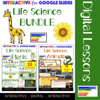 Preview of Life Science: Plants & Animal for Google Classroom