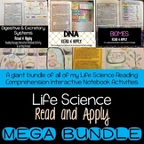 Life Science Read and Apply Interactive Notebook MEGA BUNDLE