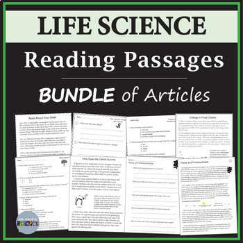 Science Reading Comprehension Passages and Questions Life Science