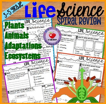 Preview of Life Science Spiral Review Grades 3-5