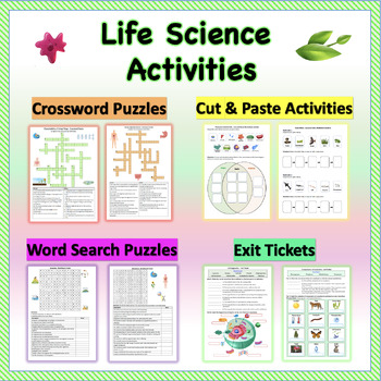 Preview of End of the Year - Life Science Activities | Puzzles & Worksheets, Printables