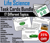 Life Science Task Cards Activities: Biomes, Cells, Habitat