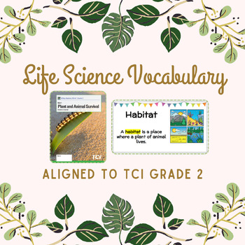 Preview of Life Science Vocabulary Cards (TCI)