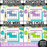 Life Science Vocabulary Puzzles Bundle | 5th Grade Science