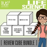 Life Science Vocabulary Review Cubes Bundle | Science Voca