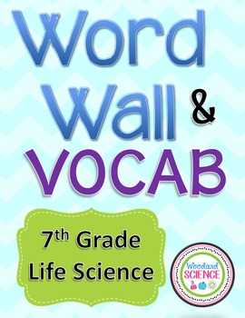 Preview of Life Science Vocabulary, Word Wall, Definitions for the WHOLE YEAR