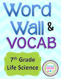 Life Science Vocabulary, Word Wall, Definitions for the WH