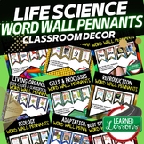 Life Science Word Wall Pennants (Life Science Word Wall Bundle)