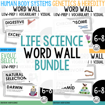 Preview of Life Science Word Wall Bundle