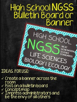 Preview of Life Sciences Biology Ecology NGSS Bulletin Board Poster