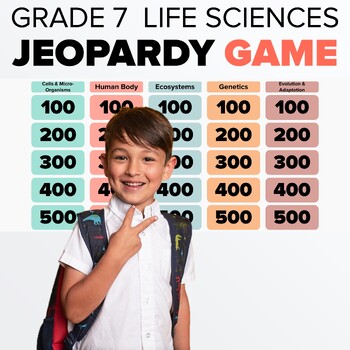 Preview of Life Sciences JEOPARDY Game - Grade 7 - PowerPoint
