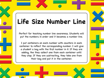 Preview of Life Size Number Line  to 20 - number line students can act out story problems