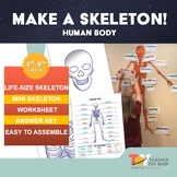 Halloween Life Size Printable Skeleton with Labels PLUS Mi