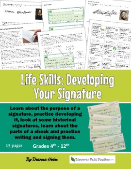 Preview of Life Skill: Developing Your Signature