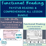 Life Skill Functional Reading & Comprehension Pay Stub Rea