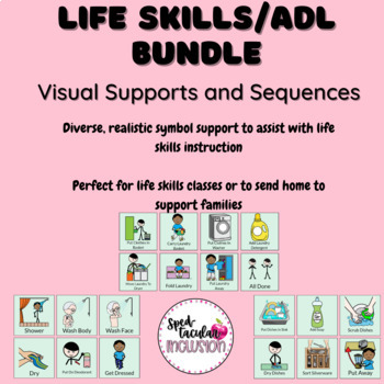 Preview of Life Skills/ADL Visual Supports for Middle&High School Special Education BUNDLE