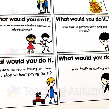 Life Skills Activities for Special Education | Scenario Task Cards