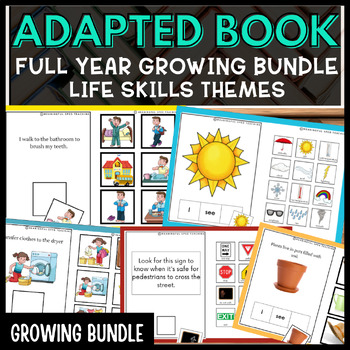 Preview of Life Skills Adapted Book Growing Bundle for Special Education and Speech