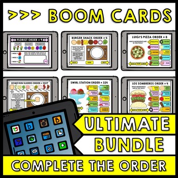 Preview of Job Skills - Life Skills - BOOM CARDS - Complete the Order - ULTIMATE BUNDLE