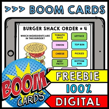 Preview of Job Skills - Life Skills - BOOM CARDS FREEBIE - Complete the Order - Special Ed