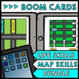 Life Skills BOOM CARDS - Map Skills - Special Education - 
