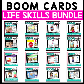Preview of Life Skills BOOM cards {special education} distance learning