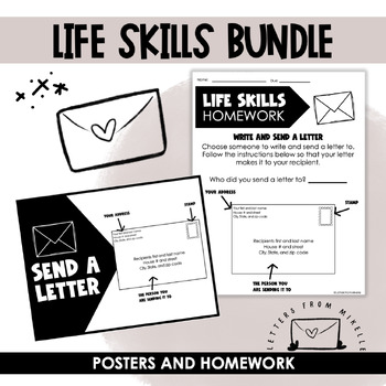 Preview of Life Skills BUNDLE - Posters and Homework