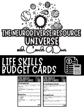 Preview of Life Skills Budgeting Task Cards