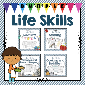 Preview of BUNDLE: Life Skills | Cooking, Sewing, Laundry, and Finances Unit Plans
