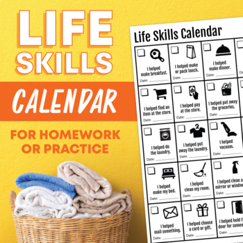Preview of Life Skills Calendar for Homework or Extra Practice: Great for Distance Learning