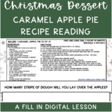 Life Skills Caramel Apple Pie Dessert Recipe Read & Comp D