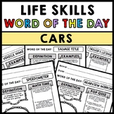 Life Skills - Cars - Transportation - Driving - Vocabulary