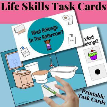 Life Skills Category Sorting Bathroom Task Cards for Special Education