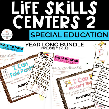 Preview of Life Skills Centers Extension | Year Long | Special Education (Set 2)