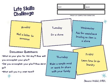 Preview of Life Skills Challenge - Executive Functioning