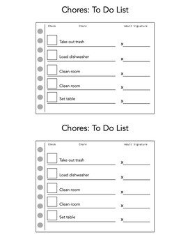 Preview of Life Skills Chores