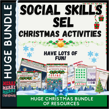 Preview of Social skills SEL Christmas Fun